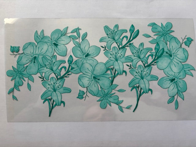 Teal Flowers